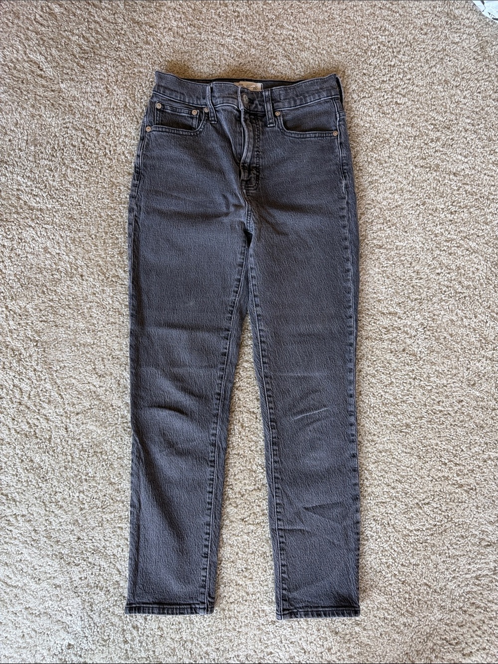 Madewell High-Rise Slim Jeans in Washed Black 26 The Perfect Vintage Jean